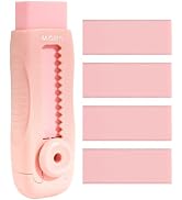 M&amp;G 4+1 Pack Erasers Sliding Retractable Eraser, Soft Pink Color Cute Erasers Push Pull Eraser wi...