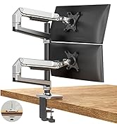 Ergounion Dual Monitor Mount, Holds Screens up to 40 Inches and 25 lbs, Fully Adjustable Dual Mon...