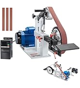 VEVOR Belt Grinder Sander, 72 x 2-Inch Variable Speed Belt Polisher with VFD, 1500W 2HP Polishing...