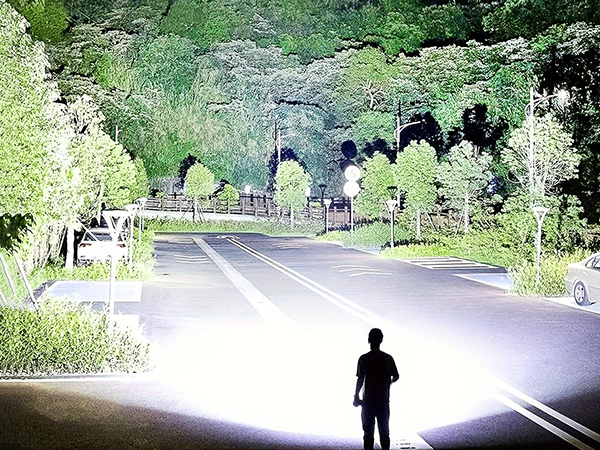 bright flashlight
