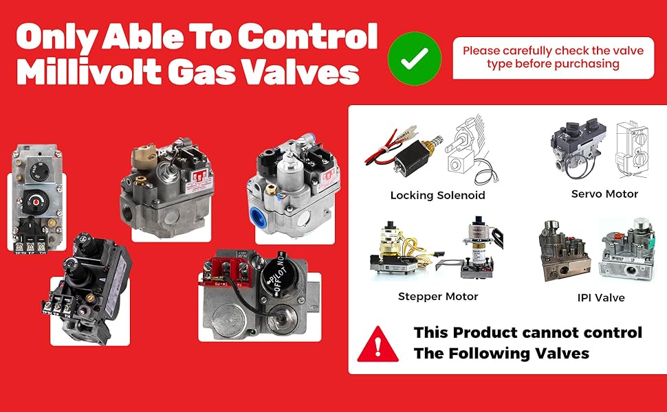 Only able to control millivolt gas valves