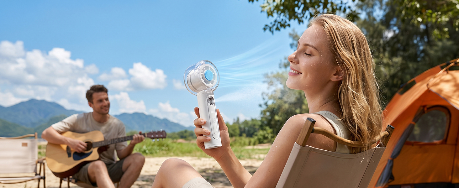 fan with mist