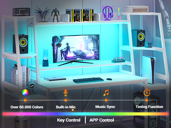 gaming desk with led lights