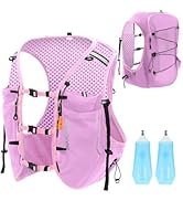 sportsnew Running Vest Hydration Backpack with 2L Water Bladder or 2*500ml Soft Flask, 10L Reflec...