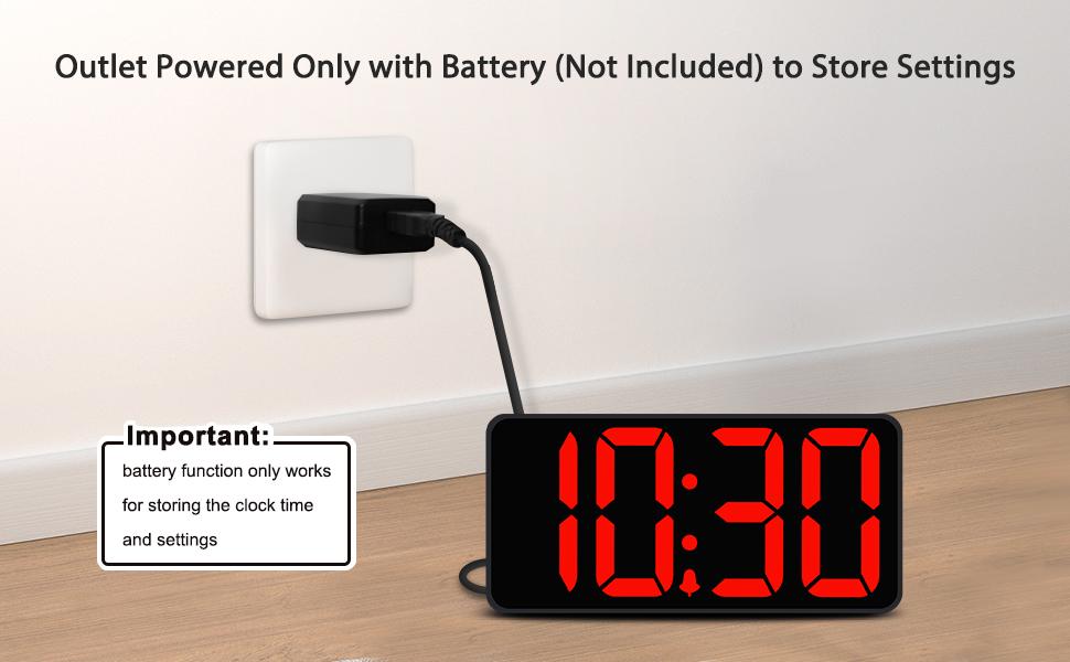 outlet powered clock