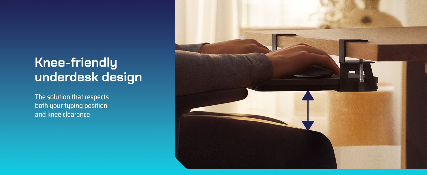 large keyboard tray under desk