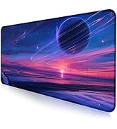 Anime Landscape Mouse Pad, Oversized Gaming Desk Pad, Space Planet Computer Mouse Pad, XXL Laptop...