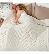 Uttermara Fleece Weighted Blanket for Adults Queen Size 15lbs, Soft Sherpa Weighted Blankets for ...