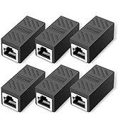 LVY BRJ45 Coupler, Ethernet Coupler, Ethernet Inline Connector Plugs for Cat5/Cat5e/Cat6e/Cat7 Ca...