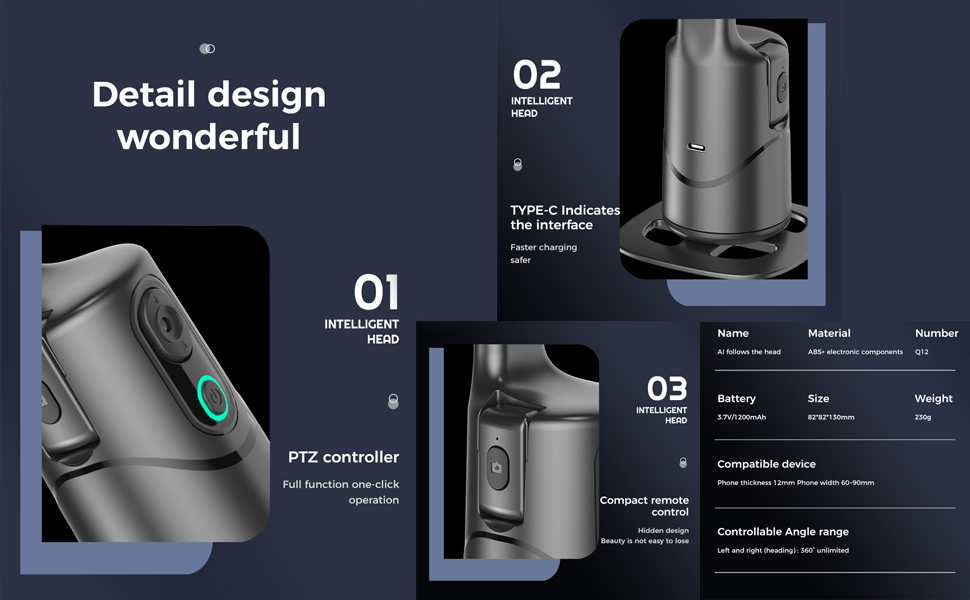  Auto Face Tracking Phone Holder