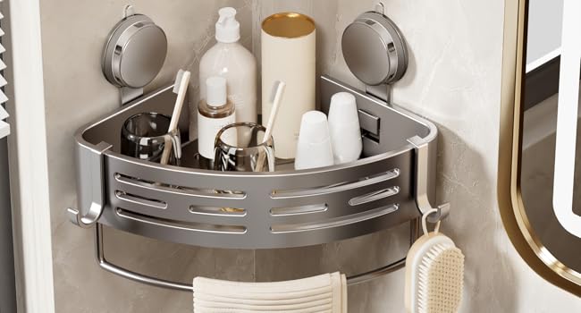 suction shower shelf