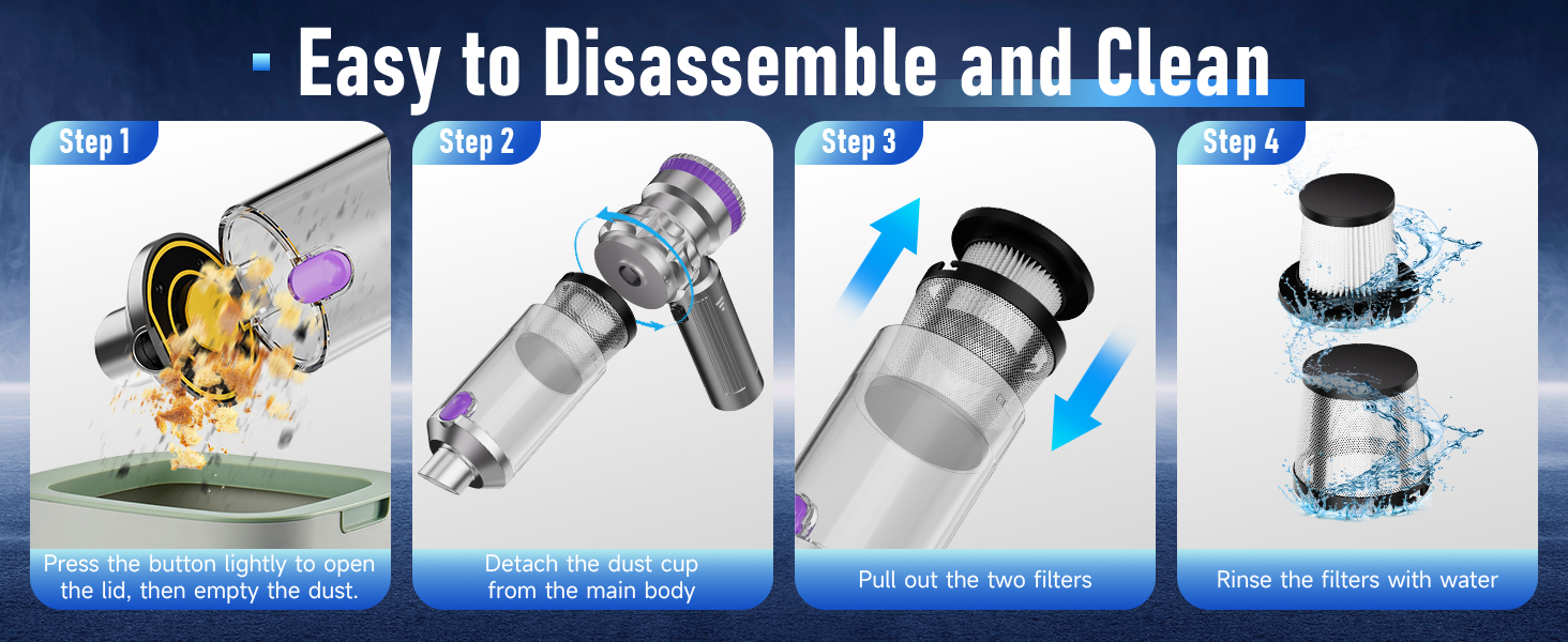 easy clean and durable car vacuum