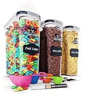 Chef's Path Cereal Containers Storage Set, Airtight Food Storage Containers, Kitchen &amp; Pantry Org...