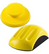 MIDO Professional Abrasive Sanding Block 5 Inch Mouse Sanding Block 2 PCS Hand Sanding Block Roun...