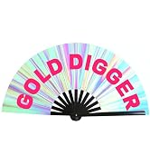 ffscafscn 13inch Large Rave Fan Popping Fan Clacking Fans for Line Dancing,Hand Fans for Women Fo...