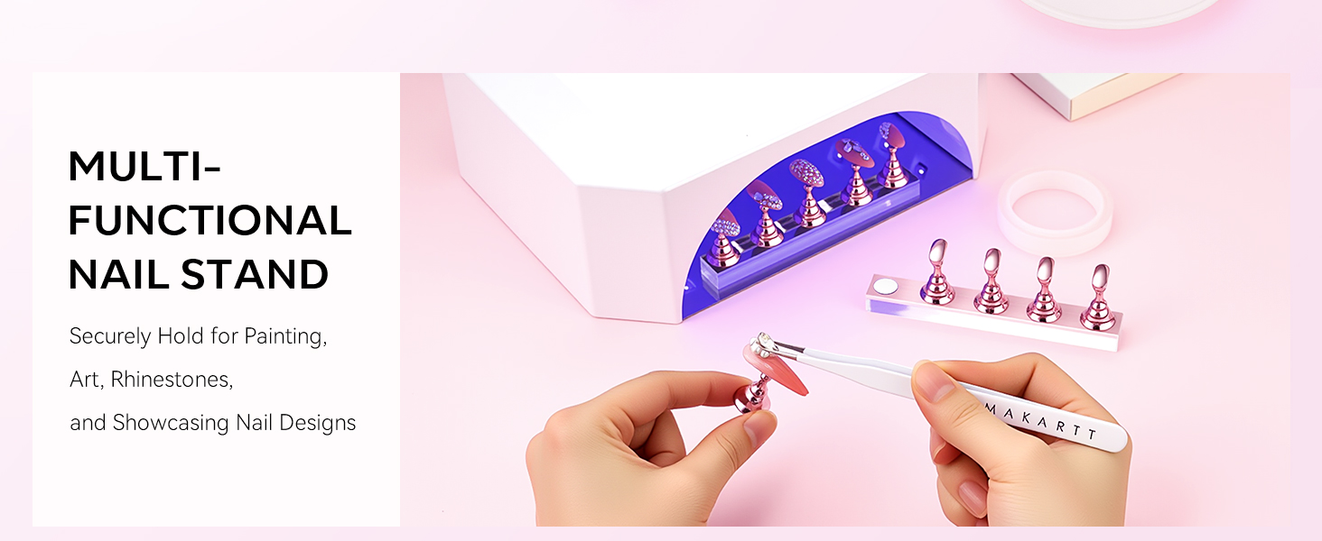 press on nail kit press on nail stand nail crystals nail holder tips for acrylic nails set