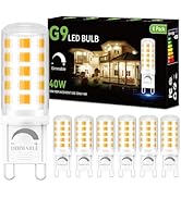 DAYBEETER 6 Pack Dimmable G9 LED Bulb 4W (40 Watt Equivalent), 3000K Soft Warm White, G9 Halogen ...