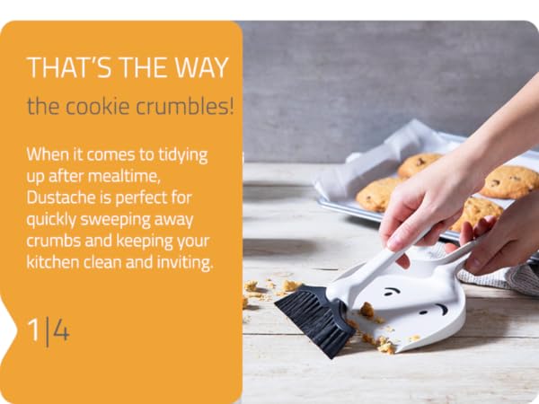 Peleg Design Dustache Small Dustpan and Brush Set