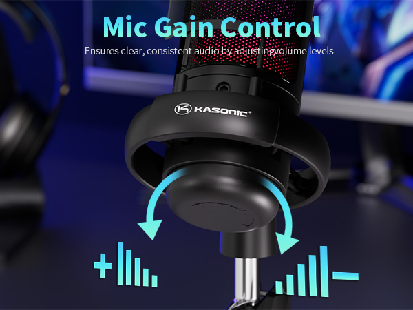 RGB Microphone for Gaming with Boom Arm