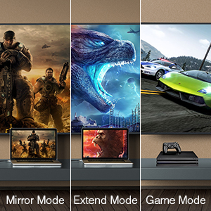 • Mirror Mode Extend Mode Game Mode