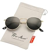 Pro Acme Small Round Metal Polarized Sunglasses for Women Retro Designer Style