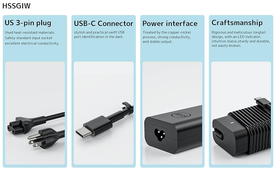 HSSGIW 65W USB Type C Laptop Charger