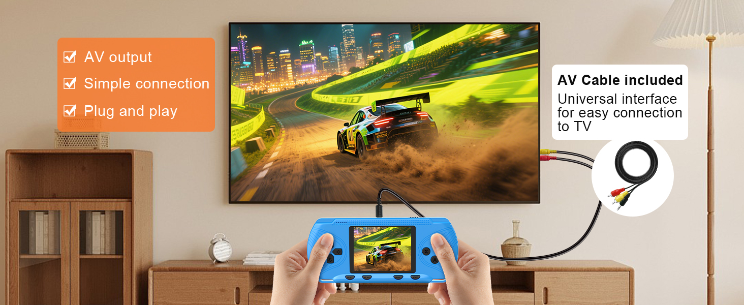 Handheld Game Console for Kids Adults- 258 Retro Video Games