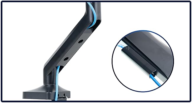 Pneumatic Arm Single Ultrawide Monitor Desk Mount