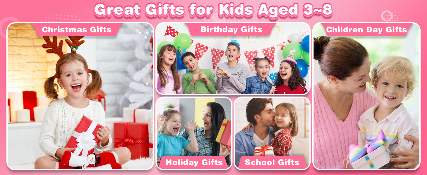 Kids Pretend Phones Toddler Toys for Boys Girls Age 3-8 with Dual Camera 2.8&amp;#34; Touchscreen