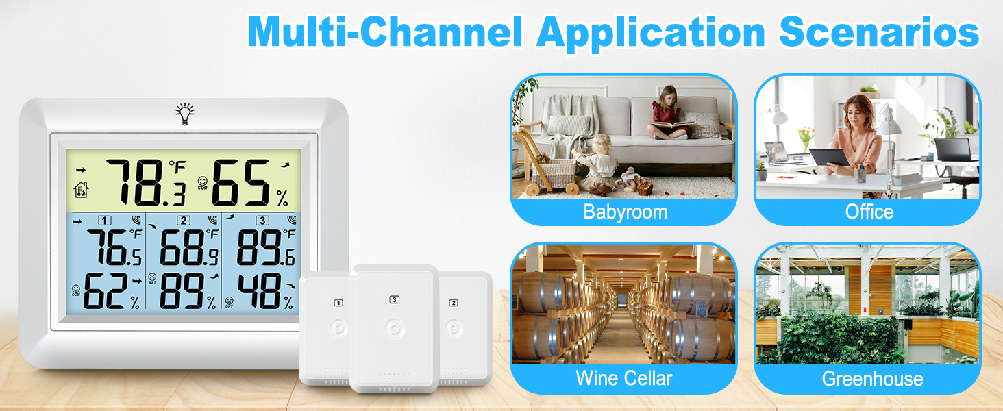 indoor outdoor thermometer wireless outdoor greenhouse room thermometer temperature hygrometer