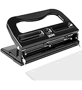 XOOL 3 Hole Punch, Desktop Hole Puncher 2-3 Holes Adjustable 40 Sheet Punch Capacity Metal Heavy ...