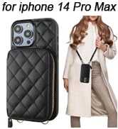 Bocasal crossbody RFID blocking wallet case with card slots holder