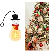 Mrandou Christmas Light Buld, Rechargeble Snowman Light Buld for Christmas Decorations, Proch, Pa...