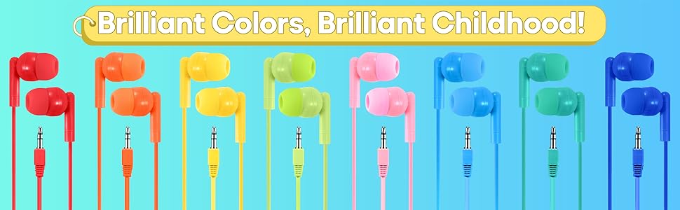 colorful earbuds