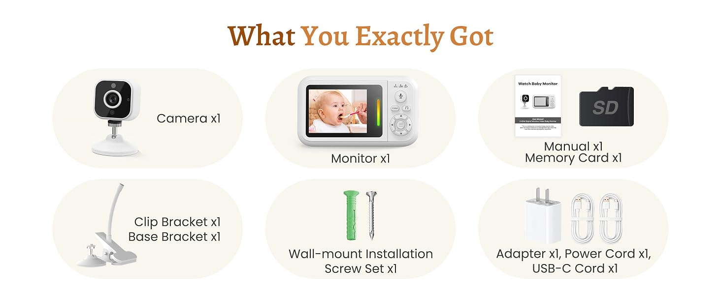baby monitor with clip stand