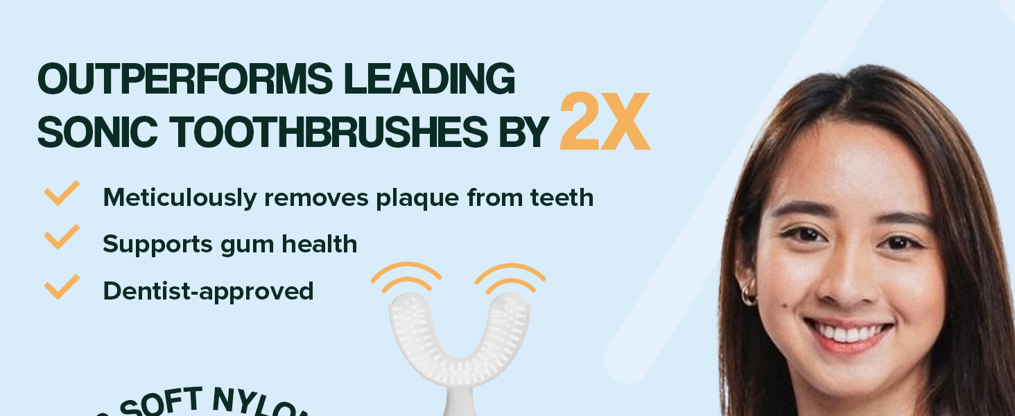 Y-Brush - Electric Toothbrush - Y-Shaped Brush - 3 Months Battery Life - NylonBlack Premium Pack