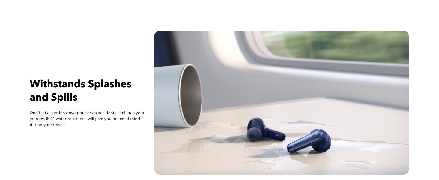 IPX4 Water-Resistant