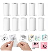 T02 Sticker Printer Paper for AHM2 D21 X6 S1 - for Most Kids Camera Paper Roll Refill Compatible ...