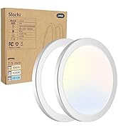 2PACK LED Flush Mount Ceiling Light Fixture, 3000K-4000K-6500K &amp; 100W Equivalent Modern Kitchen R...