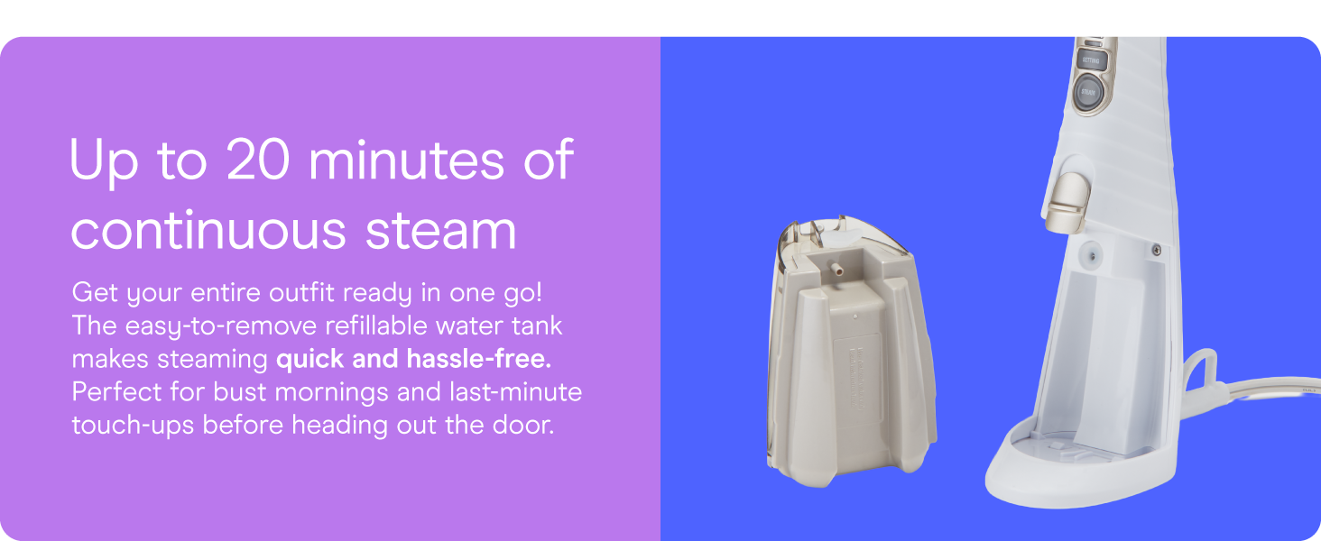 Conair garment steamer clothes turbo extreme steam fabric cloth handheld attachments wrinkle remove.