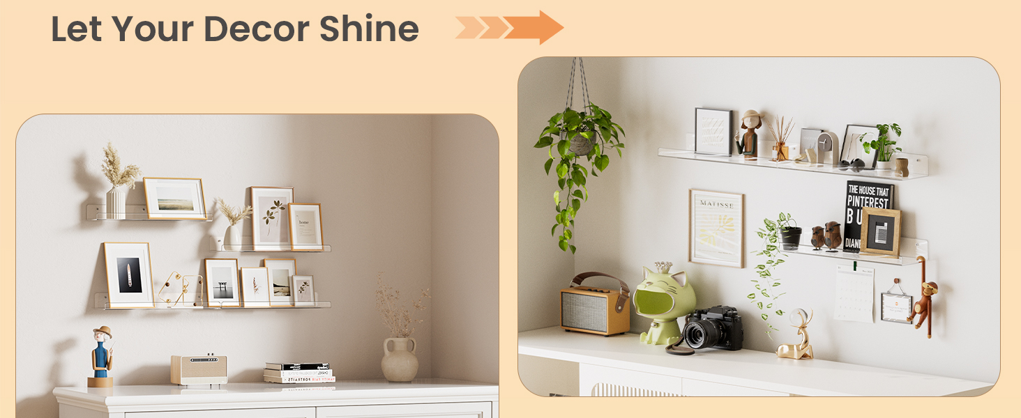 acrylic shelves