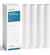 TYPONOS D820 Thermal Printer Paper 8.5 x 11 Inch, Continuous Thermal Paper Roll, US Letter Size p...