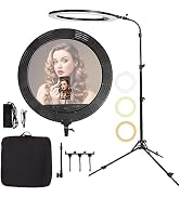GSKAIWEN 25inch 75W 3000K-6600K Ring Light with Retractable Light Stand Soft tube and Phone Holde...