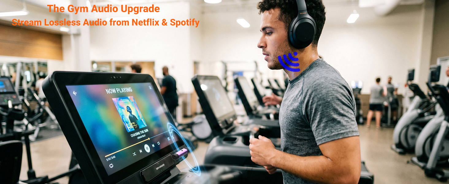 Bluetooth Transmitter for Gym Machine Entertainment System