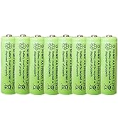 GSUIVEER 1.2V Ni-Mh AA 600mAh Rechargeable Batteries for Outdoor Solar Garden Lights (8 Pack)