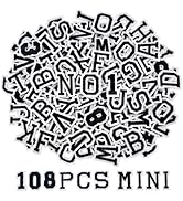 108PCS Iron on Letters and Numbers 0.75 inch Small Embroidered Letter Patches, A-Z &amp; 0-9 Alphabet...