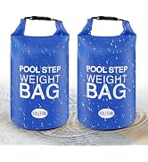 2 Pack 10L/30lb Universal Pool Step Weights 500D PVC Waterproof Swimming Pool Ladder Weights No B...