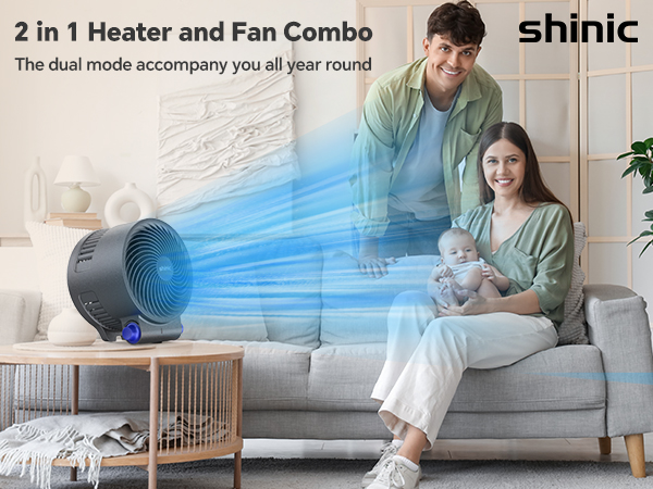 Desk Fan and Heater Combo