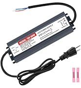 LED Driver 60W 12v Power Supply, Waterproof IP67 Transformer Adapter 110-250V AC to 12V DC 5A Low...