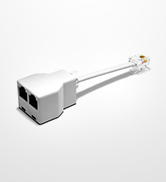 phone jack splitter for landline, phone line splitter 1 in 2 out, double telephone landline